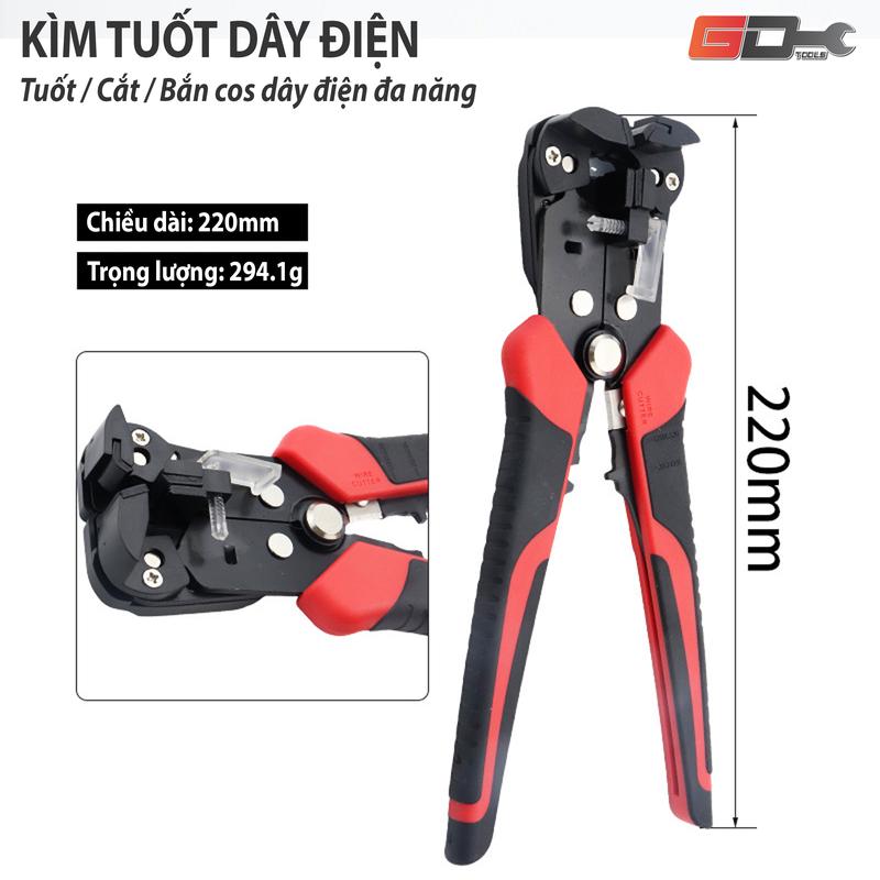   Giá ưu đãi  Kìm tuốt dây điện tự động,cắt dây bấm cos Đa năng 