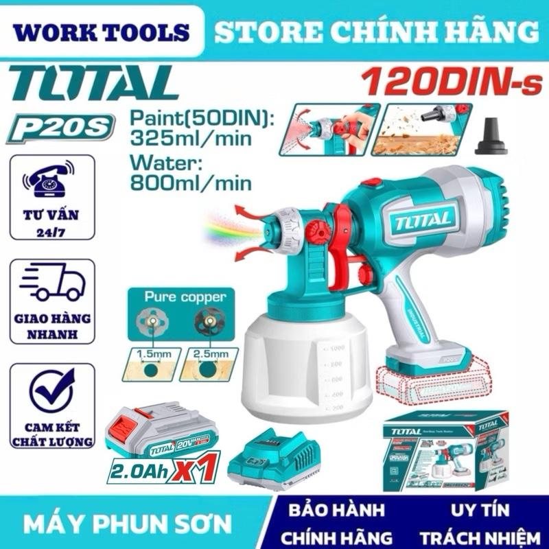 Máy Phun Sơn Dùng Pin 20V TOTAL TSGLI2004 nâng cấp từ TSGLI2003