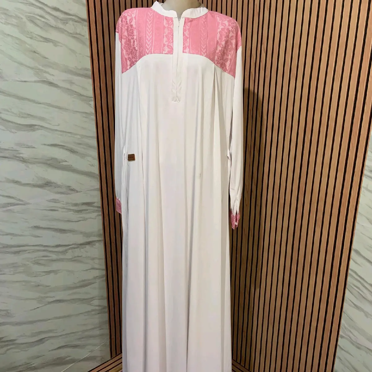 Gamis Jersey - Bahan adem jatuh Muslim Wanita Dewasa Panjang Baju