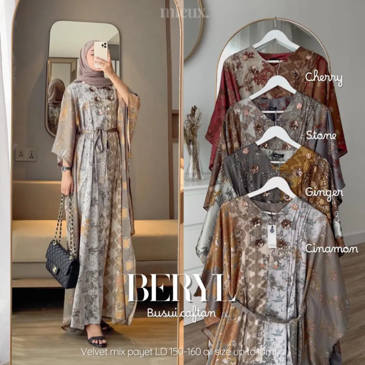Ashira | Kaftan Sultan Mewah Viral Ala Selebgram Terbaru 2024 Gamis Kaftan Lebaran Kaptan Busui  Wanita Jumbo Bordir Mewah Elegan Kekinian Baju Pesta Beryle Muslim Dress