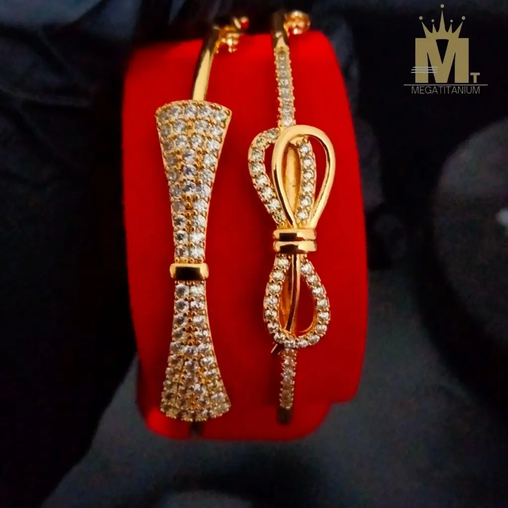 Megatitanium - GELANG BANGLE DEWASA CANTIK ELEGAN SIMPLE MEWAH AKSESORIS FASHION BRACELETS JEWELRY ANTI LUNTUR BEST SELLER KEKINIAN VIRAL PERHIASAN EMAS 24K