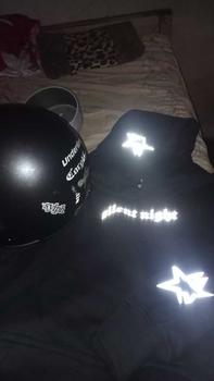 Product Review of Hoodie boxy fit reflektif Silent Nigh Unisex  Fleece tebal 280 gsm | Sablon Reflektif Silver Free Stiker from M**b 1