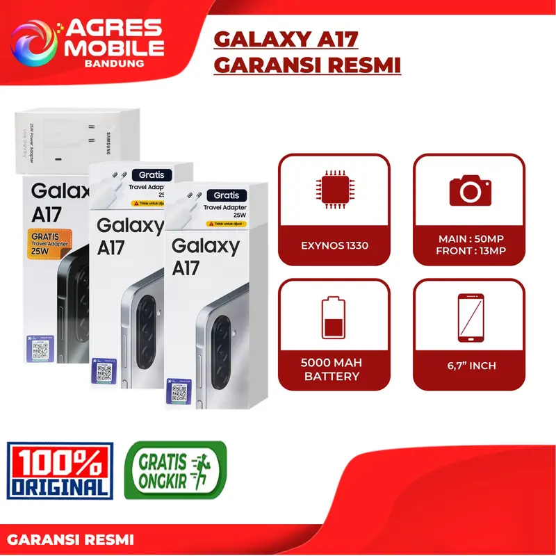[ TIKTOK ] [ AGRES X ANDRIYADISTORE ] SAMSUNG GALAXY A17 ( 8GB/256GB ) GARANSI RESMI