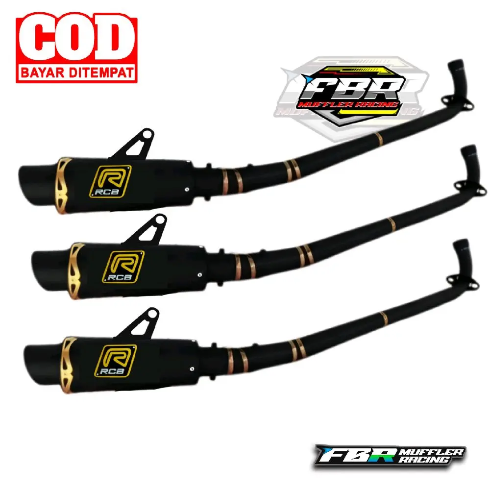 KNALPOT RACING RCB HITAM, supra jupiter revo sogun smas Kendaraan
