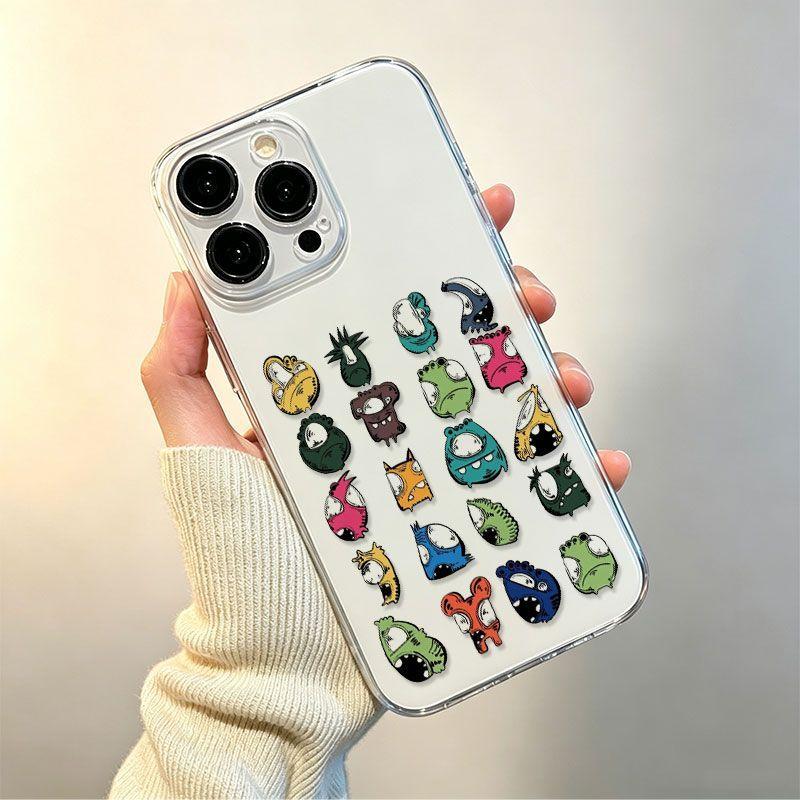 Ưu đãi siêu giá trị Vỏ Ốp Lưng Tpu Trong Suốt Lỗ Chính Xác Hình Quái Vật Ngộ Nghĩnh Chống Va Đập Chống Nén Chống Bụi Dễ Lắp Dễ Tháo Tương Thích Tất Cả Các Dòng Iphone