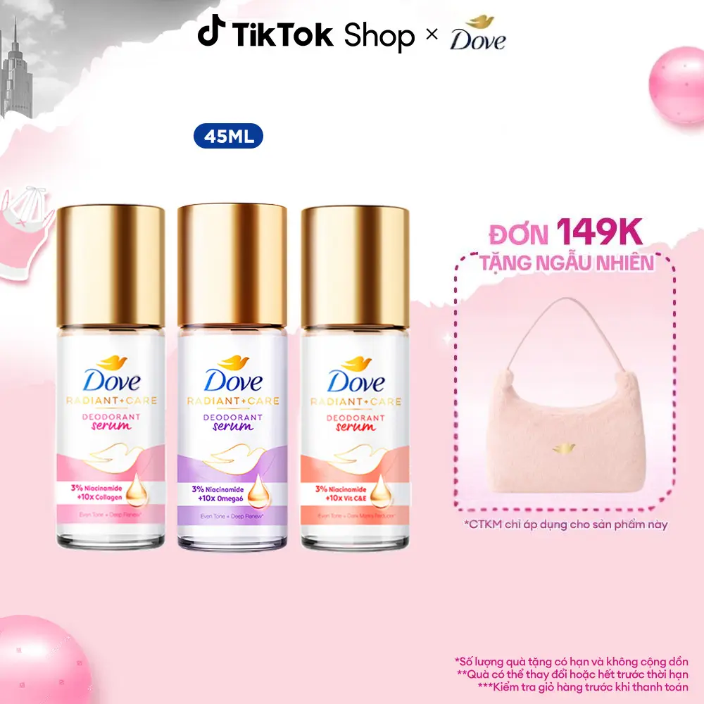 Lăn Ngăn Mùi Tinh Chất Serum Dove Dành Cho Nữ Với 3% Niacinamide Hỗ Trợ Mờ Thâm & Thu Nhỏ Lỗ Chân Lông 45ml [1]