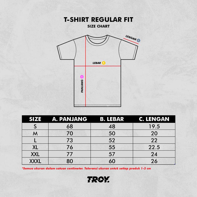 Product Introduction of Troy Company Tshirt Dark Grey Naver Stop Trying - Kaos Pria Wanita Abu Gelap MT 2793 0