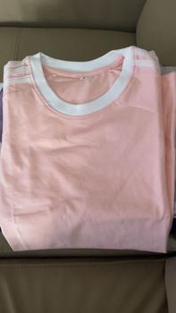 Product Review of Tshirt Kaos Lengan Pendek Garis TIga Oversize | Pola Angka 15 | Tebal dan Nyaman |  Cotton from R**h 0