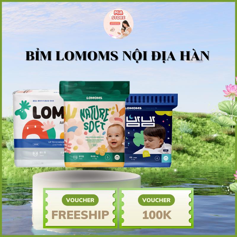   MIA BABI x MẸ XUÂN QUỲNH  COMBO 2 Tã Bỉm ngày Lomoms Air Kiki  BamBamBam  NatureSoft SIÊU MỎNG - MỀM MẠI - Nội địa Hàn Quốc cho bé 