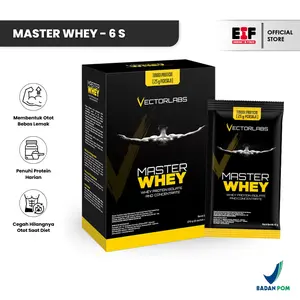 VECTORLABS MASTER WHEY KEMASAN BOX (SI 6 SACHET)- HIGH PROTEIN