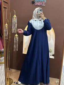 Gamis Raisha  Panjang Raya Dres Abaya Renda Syari Rayon twil Muslim Wanita Dewasa Lebaran Remaja Mewah Pesta Formal Nyaman Kondangan Ibu Motif Hitam Tebal