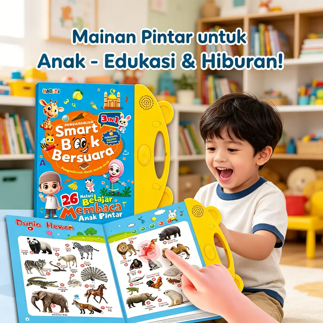 Buku Belajar Interaktif Anak Bisa Bersuara Sentuh Suara Aman Dan Ramah Lingkungan Banyak Materi Belajar Lengkap Mengembangkan Kecerdasan Untuk Anak Prasekolah Usia 3-6 Tahun (COD Tersedia)
