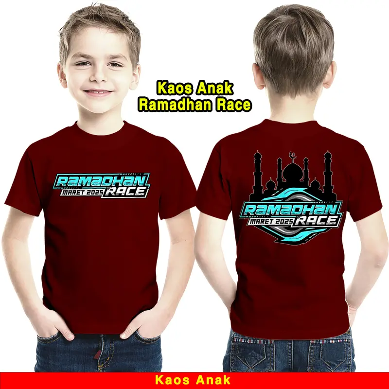 Kaos Anak Ramadhan Race Maret 2025 - Baju Ramadhan Is Back - Nyaman dan adem 2