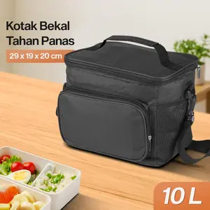 Tas Piknik Hot and Cold Insulated Lunch Bag Leakproof 10L