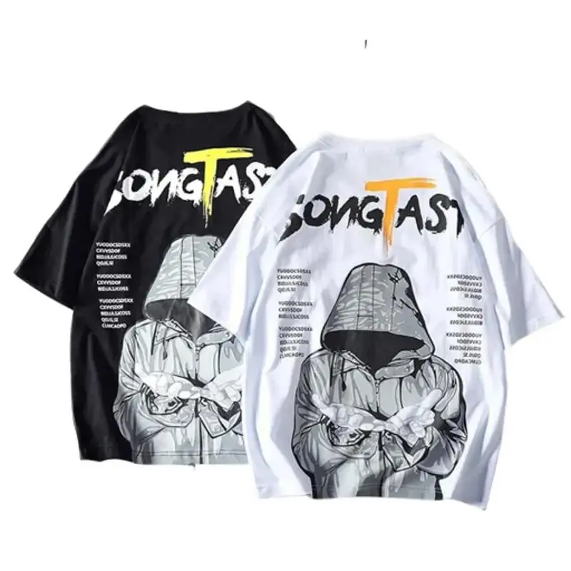 Baju Kaos Overisze Pria Wanita Unisex T-shirt Pakaian Pria Size M|L,XL,XXL,XXXL Baju Distro Outfit Cowok Unisex Terlaris Oversize SONGTA  - SEFO.ID 1