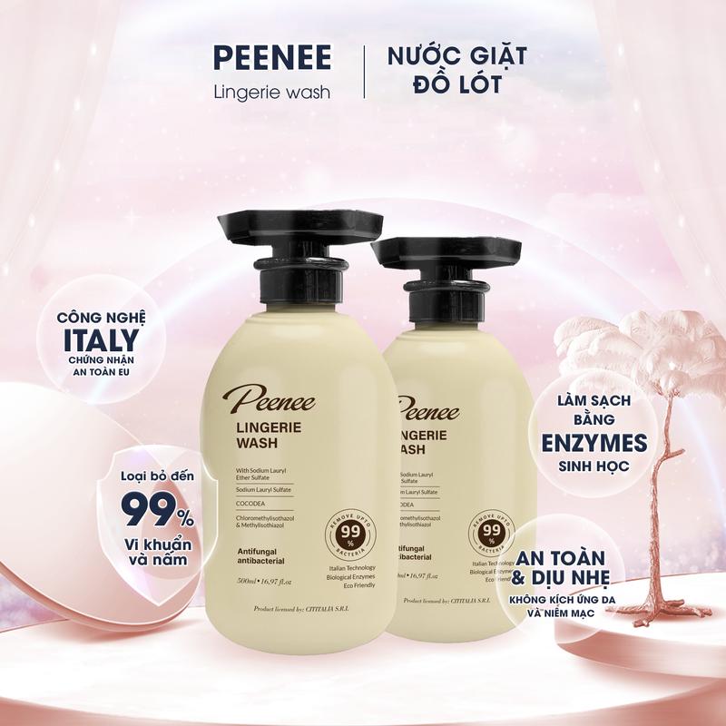 450 ML Nước giặt đồ lót chuyên dụng Peenee - Làm sạch, khử mùi, kháng khuẩn, an toàn cho da nhạy cảm