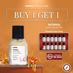 [BUY 1 GET 1] NAISDAY Extrait de Parfum Wonka – Parfum Laki-laki Wanita Unisex Extra Long Lasting Minyak Wangi Vanilla White Musks Tahan Lama Segar Fresh 30ml
