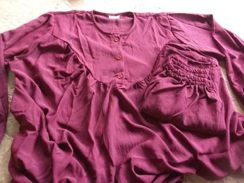 Product Review of WAGA Setelan Crinkle Jumbo LD 130 150 Baju Tunik Set Kekinian Untuk OOTD Rempel XXXL Airflow Kancing Kantong Karet from T**5 0