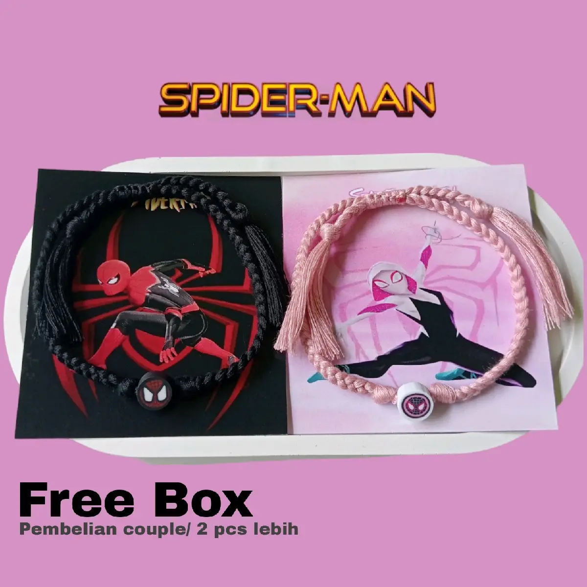 Gelang spiderman/ Gelang couple spiderman/ Gelang couple/ Gelang tali/ Gelang murah