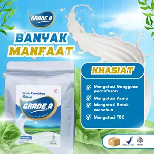 Susu Bubuk Kambing Etawa Low Sugar 1000g - GRADE A Banyak Manfaat Mengatasi Gangguan Pernafasan Asma Batuk Menahun TBC