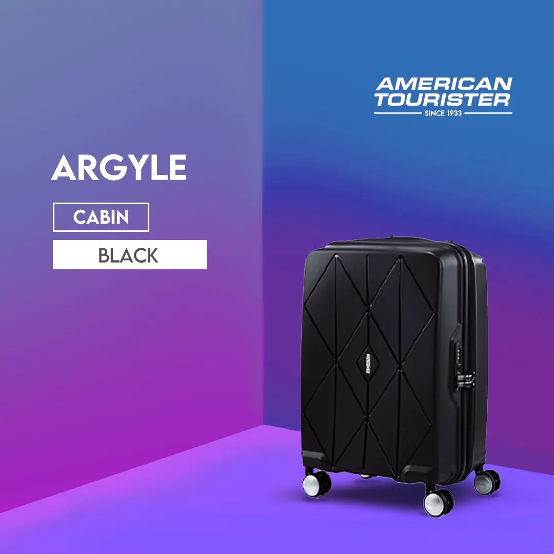 American Tourister Koper Hardcase Argyle Spinner 55/20 TSA - Black
