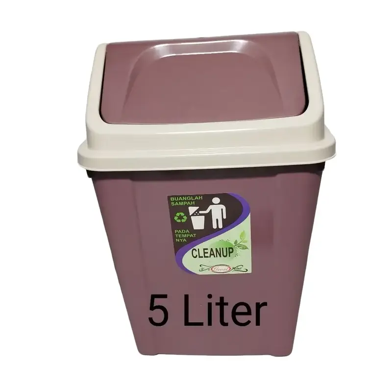 TEMPAT SAMPAH MOCA 5L warna coklat Buka Tutup 0