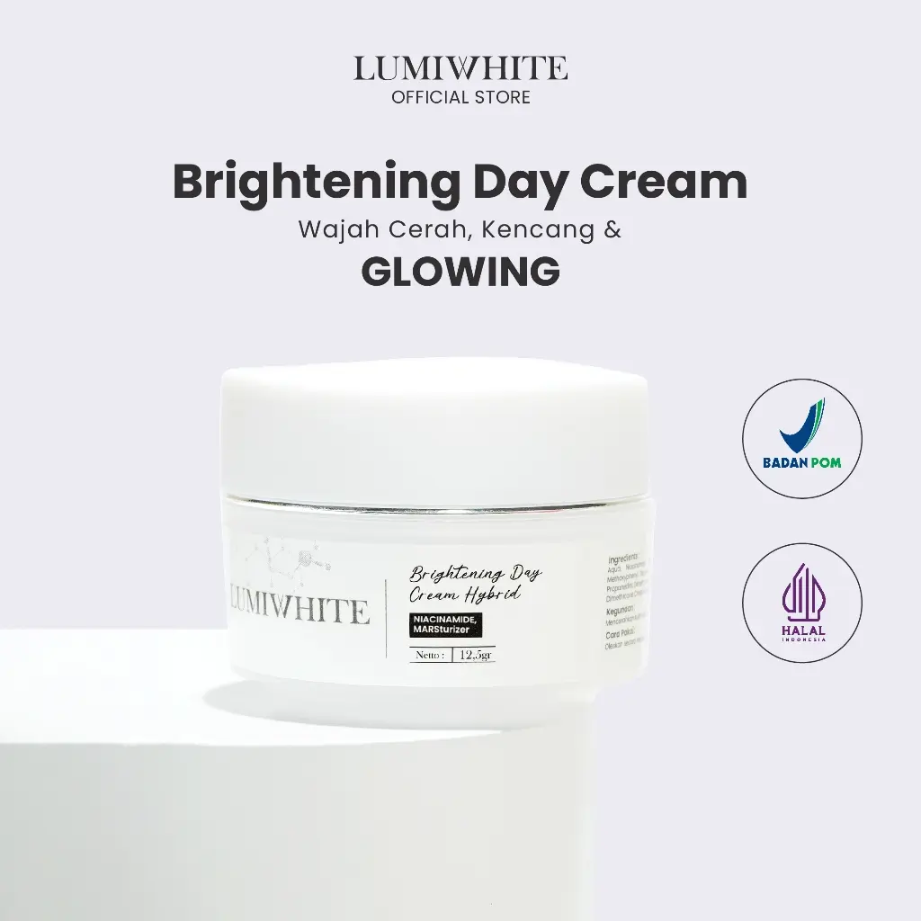 Lumiwhite Brightening Day Cream Hybrid / Day Cream Pemutih Wajah / Skincare Wajah 12 Gr