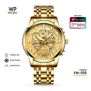 WATCHPACK FN-019 | Jam Tangan Pria Tahan Air Asli Mewah Casual Quartz Black Gold Watches WATCHPACK FN-019 | Jam Tangan Pria Tahan Air Asli Mewah Casual Quartz Black Gold Watches