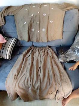 Product Review of CLARA One Set Wanita Payet Mewah Linen Setelan Atasan Rok Kekinian from C**a 2