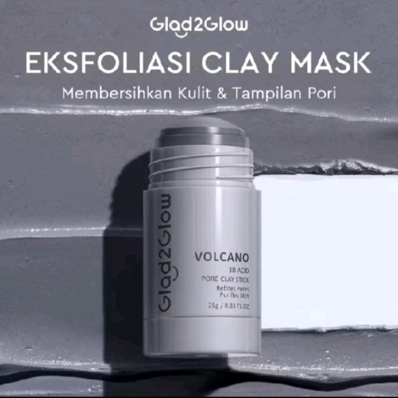 Glad2Glow Clay Stick Pomegranate | Mugwort | Volcano 25 gr Masker Acid Claymask mask g2g pembersih 2