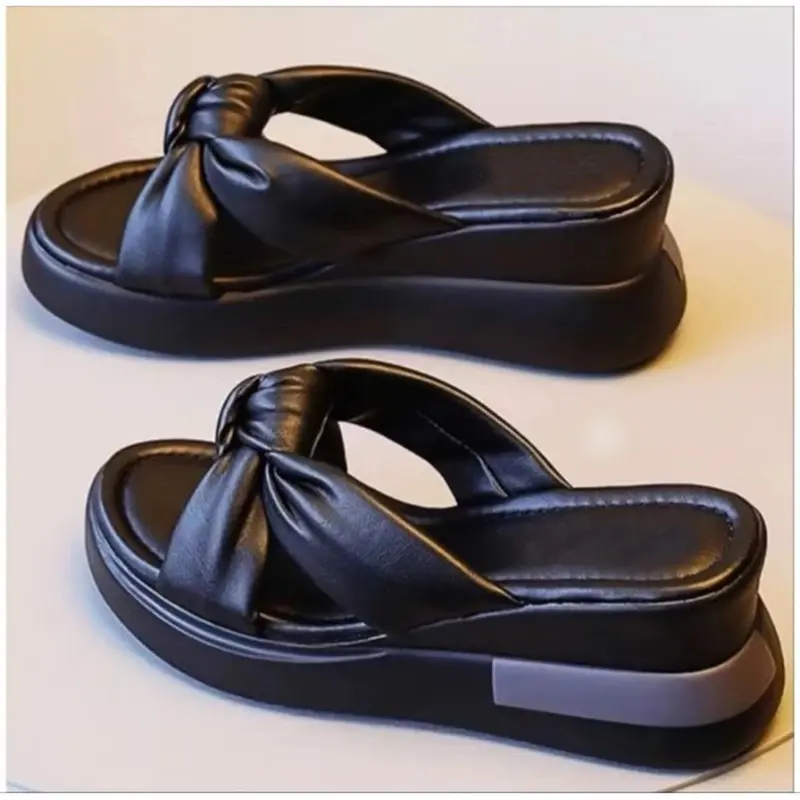 Sandal Wedges Wanita Remaja Terbaru 2025// Sandal Wanita Casual Elegan  Korean Style Elegan 0