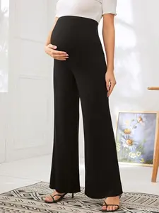 MIZEL Celana Wanita Hamil Kulot Bahan Spandex Rayon Premium Melar 10cm Adem Size  L/XL Hitam Dewasa Panjang Comfortable Maternity Bottom Parade Melar Katun Lengan Lembut Tidur Bumil Ibu