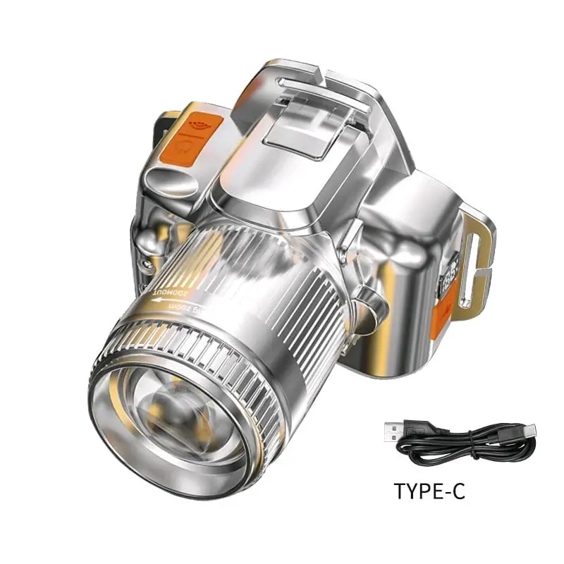 MOVTESS T243 Senter Kepala Zoom LED & Lampu Cob Merah Sensor Cerdas Digital Display Baterai Ganda 8