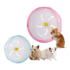 Hamster Exercise Wheel Ultra-quiet Rotating Jogging Wheel Small Pet Exercise Wheel Small Animal Supplies Pet Accessories - piece of red 17.5cm