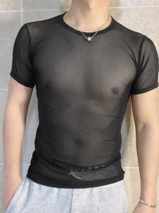 INCERUN メンズファッション シンプルでスポーティーなTシャツ、カラー無地 半袖のフィット感のある通気性トップス、日常使いに最適