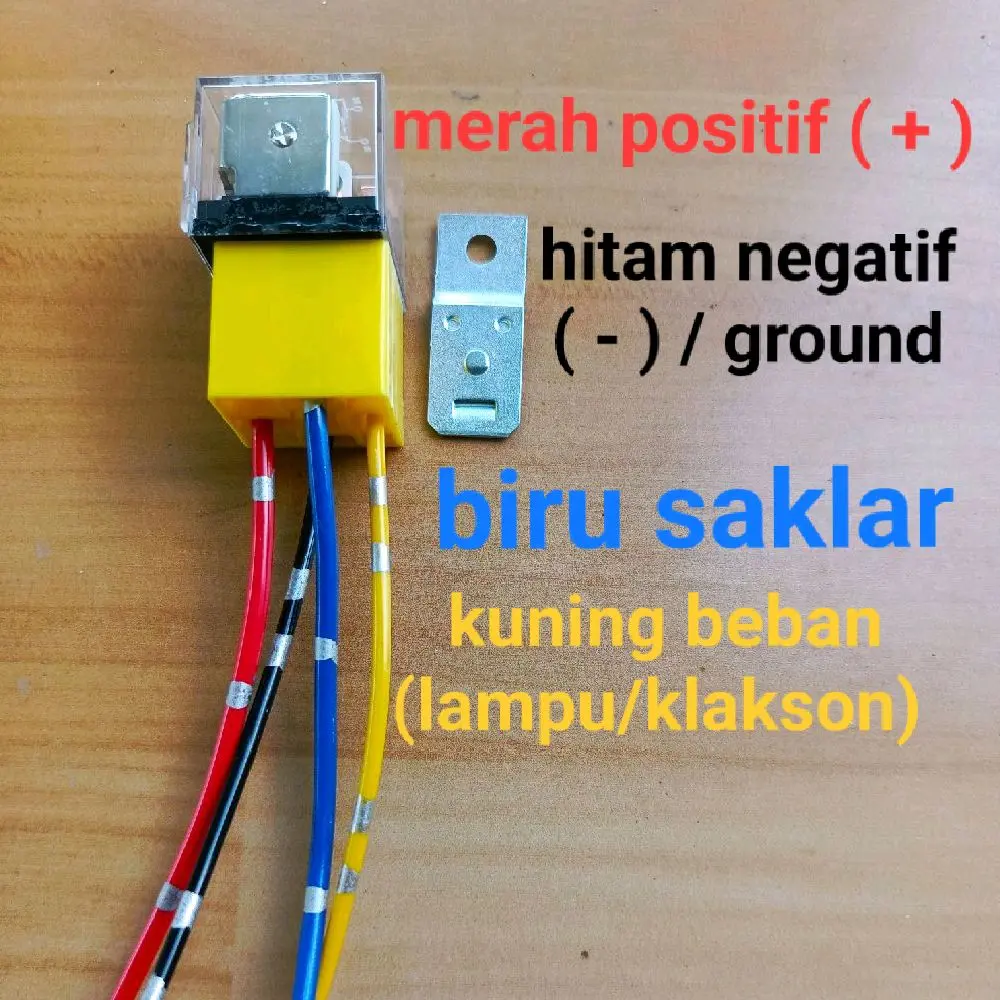 RELAY SET SOCKET 12V 80a 4 KAKI RELAY LAMPU KLAKSON MOTOR MOBIL