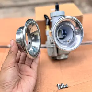 Corong Velocity Karbu Super Flow Untuk PE 24 26 28 30 PWK 32 33 34 35 Lengkap Baut 3pcs