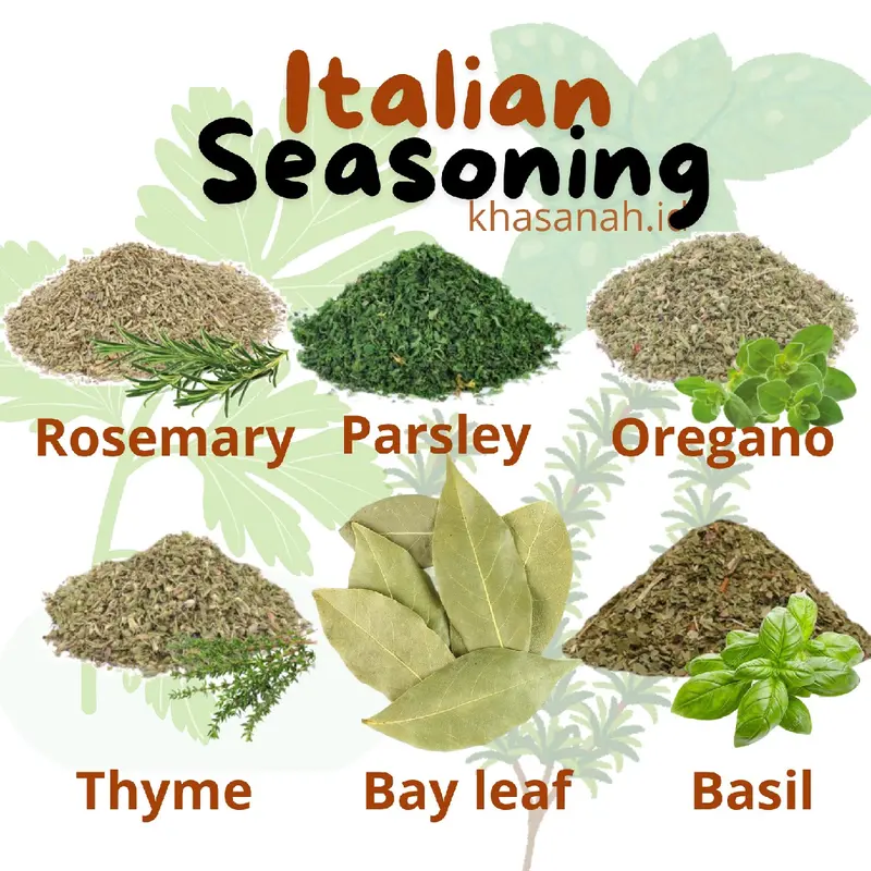 Bumbu Italian Sesoaning Parsley Oregano Rosemary  Basil Thyme Organik Alami kemasan Botol Rempah Spices Herbal Penyedap Bubuk Masakan Bahan tumbuhan tidak ada 1