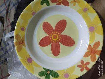 Product Review of PAKET HEMAT 6/12 Pcs Piring Makan Melamin 9 Inch 23 Cm - Melamin Meishing - Warna Random T109 from a**n 0