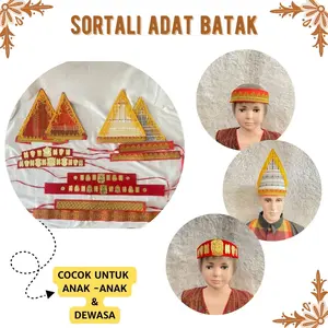 Ikat Kepala - Sortali Batak / Sortali Ikat Pinggang / Sortali Topi Batak / toko ulos rogabe Dewasa Anak