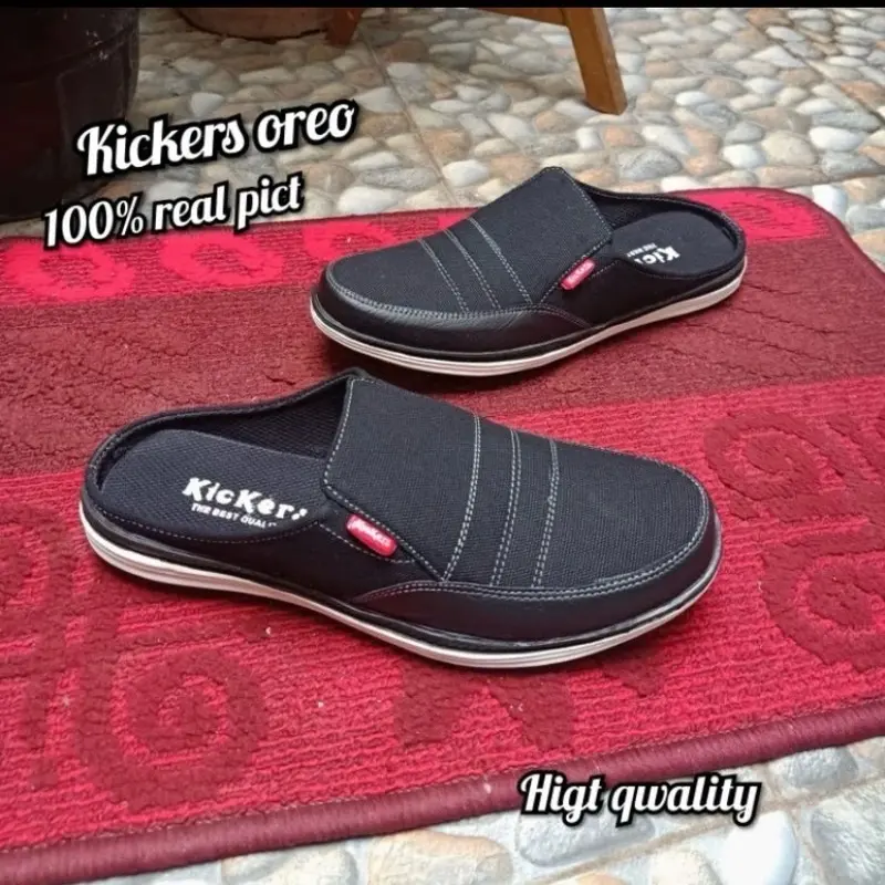 Sepatu sendal pria / sepatu slide pria / sepatu cowok / sepatu slip on pria Canvas 4