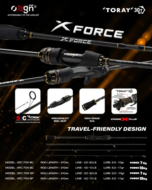 JORAN PANCING OXGN X FORCE TRAVEL ROD UL 704 2-6LB | 4-10LB | JORAN TRAVEL ROD SPINNING BAIT CASTING 0