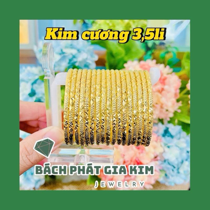 Vòng ximen kim cương 3,5 li đồng hội mạ 18k, đeo hàng ngày bền màu Phụ Kiện