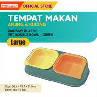 Gambar Pakeway Plastic Pet Double Bowl Size L / Tempat Makan Hewan dari M-Pets Volk Pets Indonesia Kota Tangerang 3 Tokopedia