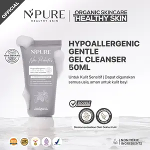 NPURE Cleanser Gel Noni Mini 50ml/Gentle Skin Cleanser/ Pembersih Wajah Hypoallergenic/ Eczema/Semua Jenis Kulit/skincare travel size/ Penyegar Muka/cleanser kulit kering/skincare wajah sensitif/cleanser Probiotics/skincare basic/ Cleansing Kotoran Cerami