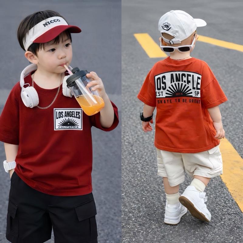    Shop Mạnh Béo   Sét áo phông đỏ quần kaki mềm 8-32ki Bé trai HE33 