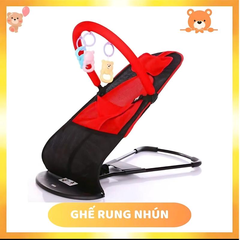  Ghế rung nhún dành cho bé bắt đầu từ tháng thứ 2 trở lên chịu tải 15kg ghế kèm đồ chơi cho bé yêu Voi Kem ghế  xoay 