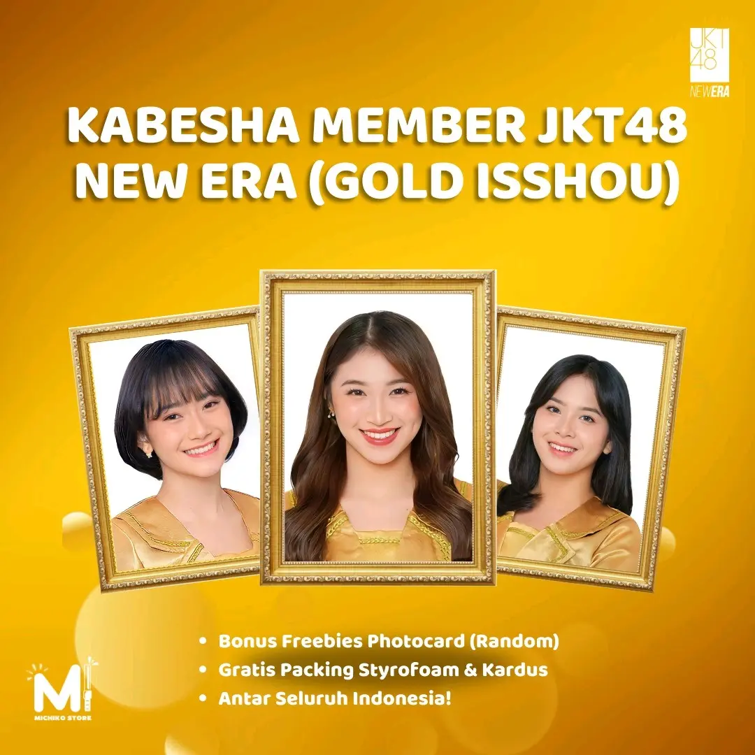 Kabesha Foto Member JKT48 New Era Frame Gold