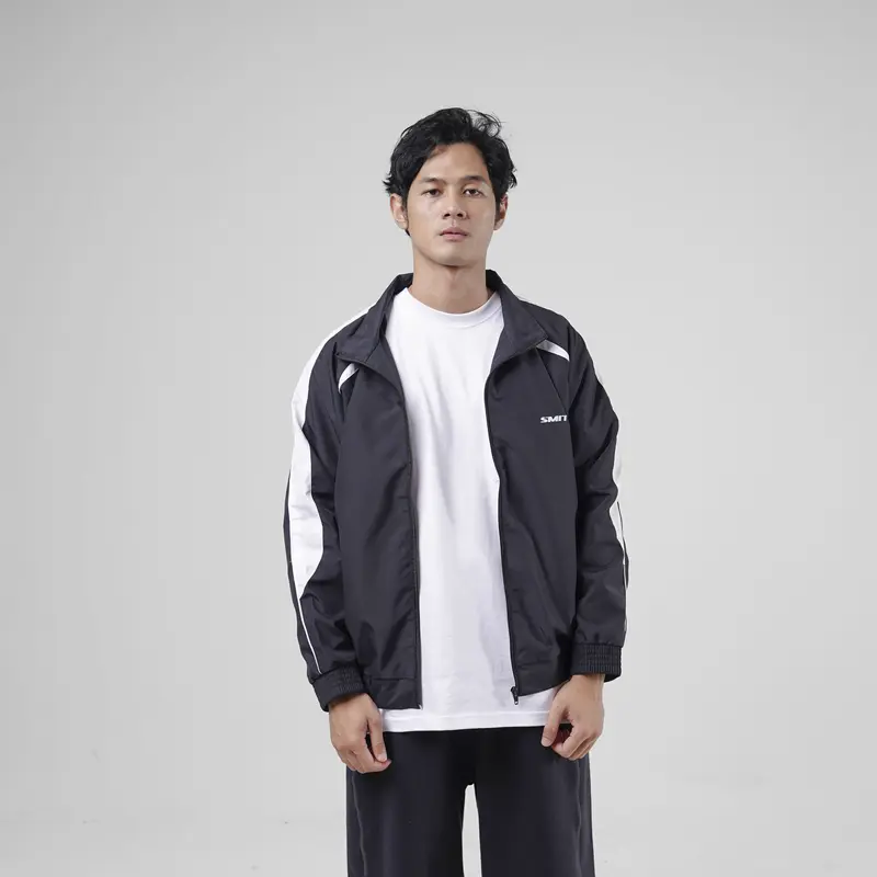 House of Smith Jacket Creleon Track Black N White - Jaket Tracktop Pria