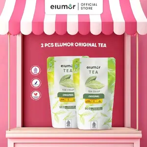 MINUMAN ELUMOR TEA ORIGINAL ISI 60 KANTONG 2 PCS - AMPUH BAHAN HERBAL ALAMI LEMON Instan